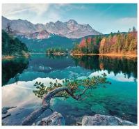 Фотообои Milan Озеро в горах, M 3148, 300х270 см, виниловые на флизелиновой основе