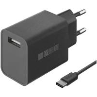 Зарядное устройство от сети + кабель USB Type-C / Сетевой блок питания для Samsung, Xiaomi, Huawei / Адаптер для телефона