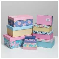 Набор подарочных коробок 10 в 1 «Мазки», 32.5 × 20 × 12.5‒12 × 7 × 4 см