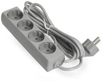 Удлинитель ExeGate ECE-4-5G 4 Sockets с заземлением 5m Grey EX285817RUS