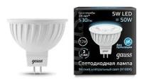 Gauss Лампа MR16 12V 5W 530lm 6500K GU5.3 LED 2 шт (арт. 201505305)