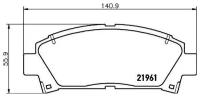 Дисковые тормозные колодки задние TRIALLI PF 4353 (4 шт.)