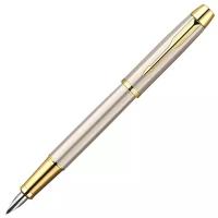 Parker S0856230 Перьевая ручка I. M. Metal F223, Brushed Metal GT (Перо F)