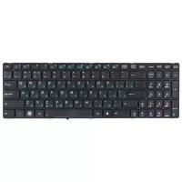 Клавиатура для Asus X54H, X55A, N53SV, K52F, K53SD, K53E, K53SV, X75VC, K52, X54C, N53, X55VD, X75A черная с черной рамкой