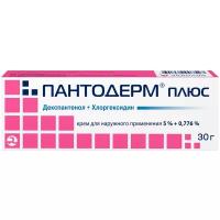 Пантодерм плюс крем д/нар. прим., 5%+0.776%, 30 г