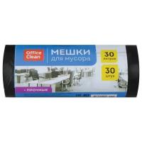 OfficeClean Мешки для мусора 30л OfficeClean ПНД, 50*60см, 10мкм, 30шт., прочные, черные, в рулоне, 10 шт