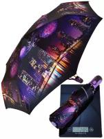 Зонт Popular, черный, фиолетовый