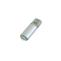 Металлическая флешка с прозрачным колпачком (32 Гб / GB USB 2.0 Серебро/Silver 018 Модель 120)