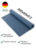 Коврик для йоги Yogastuff Ришикеш Travel 200*60*0.15 см, Бордовый