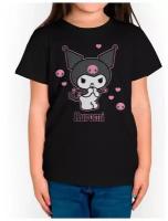 Футболка Dreamshirts Studio Куроми / Kuromi / Для мальчиков / Для девочек / Детская одежда Черная 9-10 лет