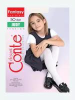 Колготки Conte-kids, 50 den, размер 128-134, белый