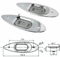 Огни бортовые светодиодные, стальной корпус