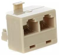 Переходник-разветвитель RJ-45 8P8C Plug <--> 2-8P8C Jack VCOM