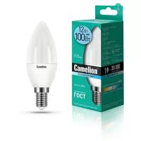 Лампа 12W E14 свеча светодиодная LED12-С35/845/E14 (12W=100Вт 970Lm 220В) Camelion