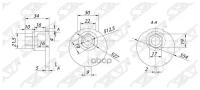 Гайка Эксцентрика Нижнего Рычага Toyota Fj Cruiser/Surf/Land Cruiser/Lexus Gx470/Sequoia/Tundra 95- Sat арт. ST-48452-35020