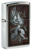 Оригинальная бензиновая зажигалка ZIPPO 49713 Medieval Design с покрытием High Polish Chrome - Средневековый Дизайн