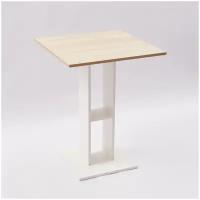 Обеденный стол CAPRI-60, дуб сонома\белый, 60х60х78,5, VERAMENTE
