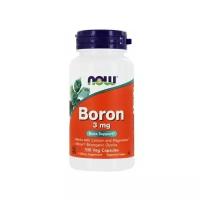 Boron NOW Foods, Бор 3 мг - 100 капсул