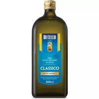 Масло оливковое De Cecco нерафинированное Extra Virgin Classico, стеклянная бутылка, 0.5 л