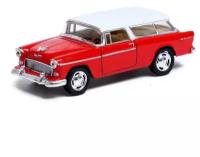 KINSMART Машина металлическая 1955 Chevrolet Nomad, 1:40, открываются двери, инерция, цвет красный