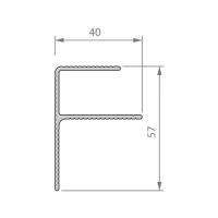 Стартовый F-профиль TWINSON Massive 40х57x6000 мм