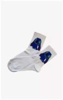 Носки белые с рисунком Стич Elite, женские, унисекс, 3 пары в упаковке, размер 36-41