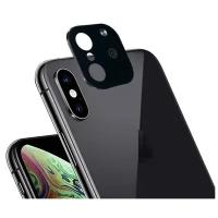 Защитная накладка стекло обманка на камеру для iPhone X / XS / XS Max трансформация превратить в iPhone 11 Pro / 11 Pro Max, черная