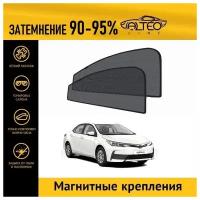 Каркасные автошторки ALTEO PREMIUM на Toyota Corolla 11 рестайлинг (E160,Е170,Е180) (2016-2019) седан на передние двери на магнитах