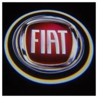 Проекторы логотипа в двери авто Фиат