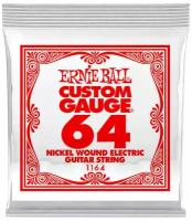 Одиночная струна для электрогитары Ernie Ball 1164, Nickel Wound, 64