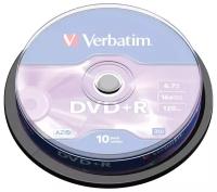 Оптические диски Диск DVD+R 4.7Gb Verbatim 16x Cake Box (10шт)