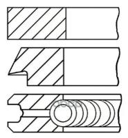Кольца поршневые комплект FORD TRANSIT 01- DIESEL STD H9FD/JXFA/JXFC GOETZE 0814810000