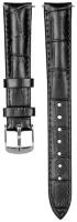 Ремешок кожаный GSMIN Crocodile 16 мм (Черный)