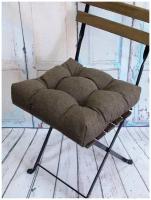 Подушка на стул MATEX для сидения без завязок Melange, 40x40 см, коричневый