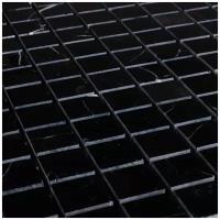 Мозаика из натурального мрамора Nero Marquina DAO-605-23-8. Глянцевая. Размер 300х300мм. Толщина 8мм. Цвет черный. 1 лист. Площадь 0.09м2