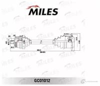 Привод в сборе AUDI A4 VW PASSAT 1 8T 2 3 95 05 лев ABS GKN 301220 GC01012 MILES GC01012