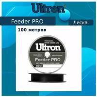 Монофильная леска для рыбалки ULTRON Feeder PRO 0,50 мм, 24,0 кг, 100 м, черная, 1 штука