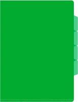 Папка-уголок Бюрократ -E356GRN 3 уровн. A4 пластик 0.15мм зеленый
