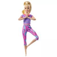 Кукла Barbie Безграничные движения, 30 см блондинка в фиолетовом топе