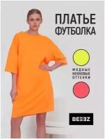 Платье-футболка BEEEZ, повседневное, оверсайз, до колена