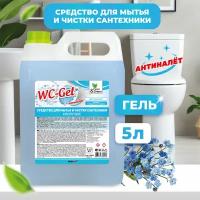 Средство для мытья и чистки сантехники кислотное WC-Gel, цветочный букет Clean&Green