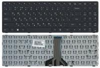 Клавиатура для ноутбука Lenovo IdeaPad 300-15ISK черная с рамкой, Ver.2