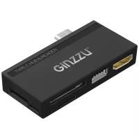 Card Reader внешний GiNZZU, (GR-862UB) Черный Type C HDMI+USB2.0+U2: SD/TFx2