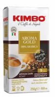 Кофе молотый Kimbo Aroma Gold Arabica вакуумная упаковка, 250 г, вакуумная упаковка