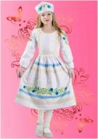 Набор для вышивания детского платья с кокошником Каролинка 