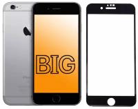 Защитное стекло для iPhone 6 и iPhone 6S с черной рамкой / Стекло на айфон 6 и айфон 6с (в комплекте 2 стекла)