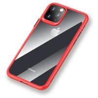 Чехол накладка Rock Guard Pro Protection Case для Apple iPhone 11 Pro, прозрачный красный