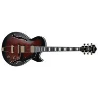 Полуакустическая гитара Ibanez AG95QA dark brown sunburst