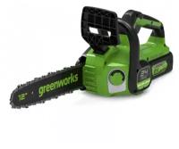 Пила цепная аккумуляторная Greenworks G24CS25K4, 24V, 25см, c АКБ 4Ач и ЗУ