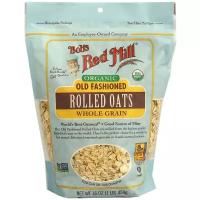 Bob's Red Mill Овсяные Хлопья По-Деревенски, USDA Organic, Vegan, Non GMO, Whole Grain, 454 г